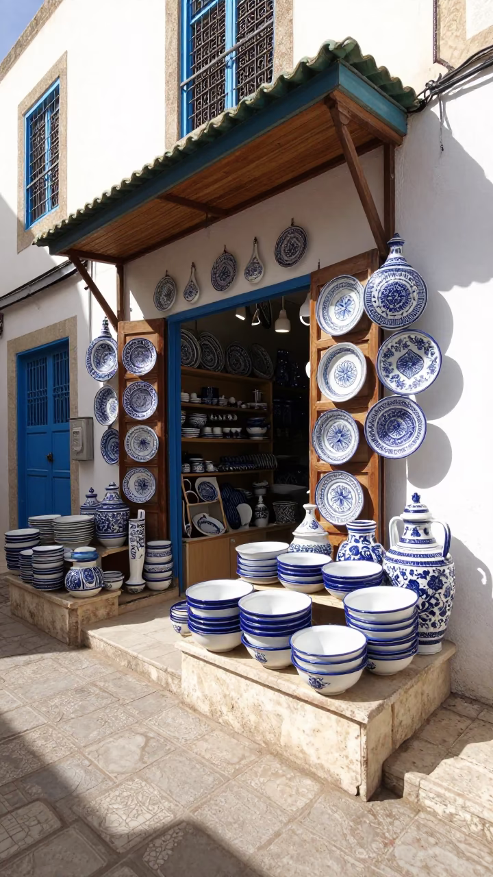 Porcelain Jar in Tunis in in Tunis, Tunisia