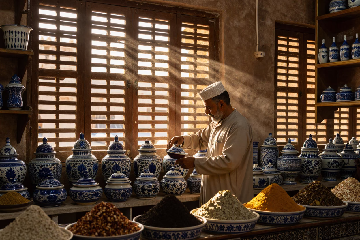 Porcelain Jars in Muscat in in Muscat, Oman