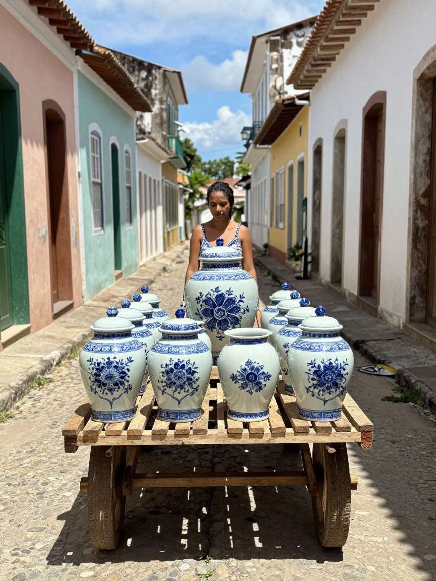 Porcelain Jars in Salvador in in Salvador, Brazil