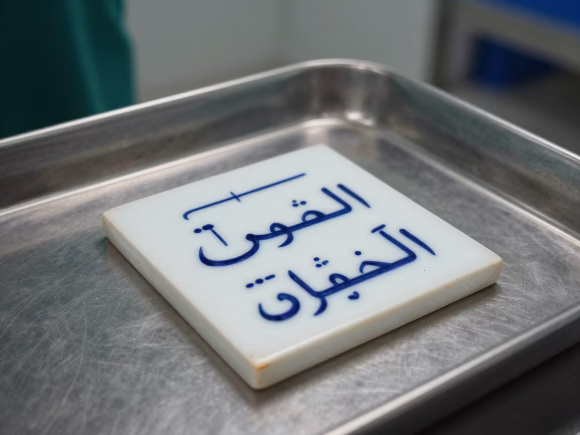 Porcelain Pill Tile in Hama Surgical Prep in in a surgical prep area in Hama