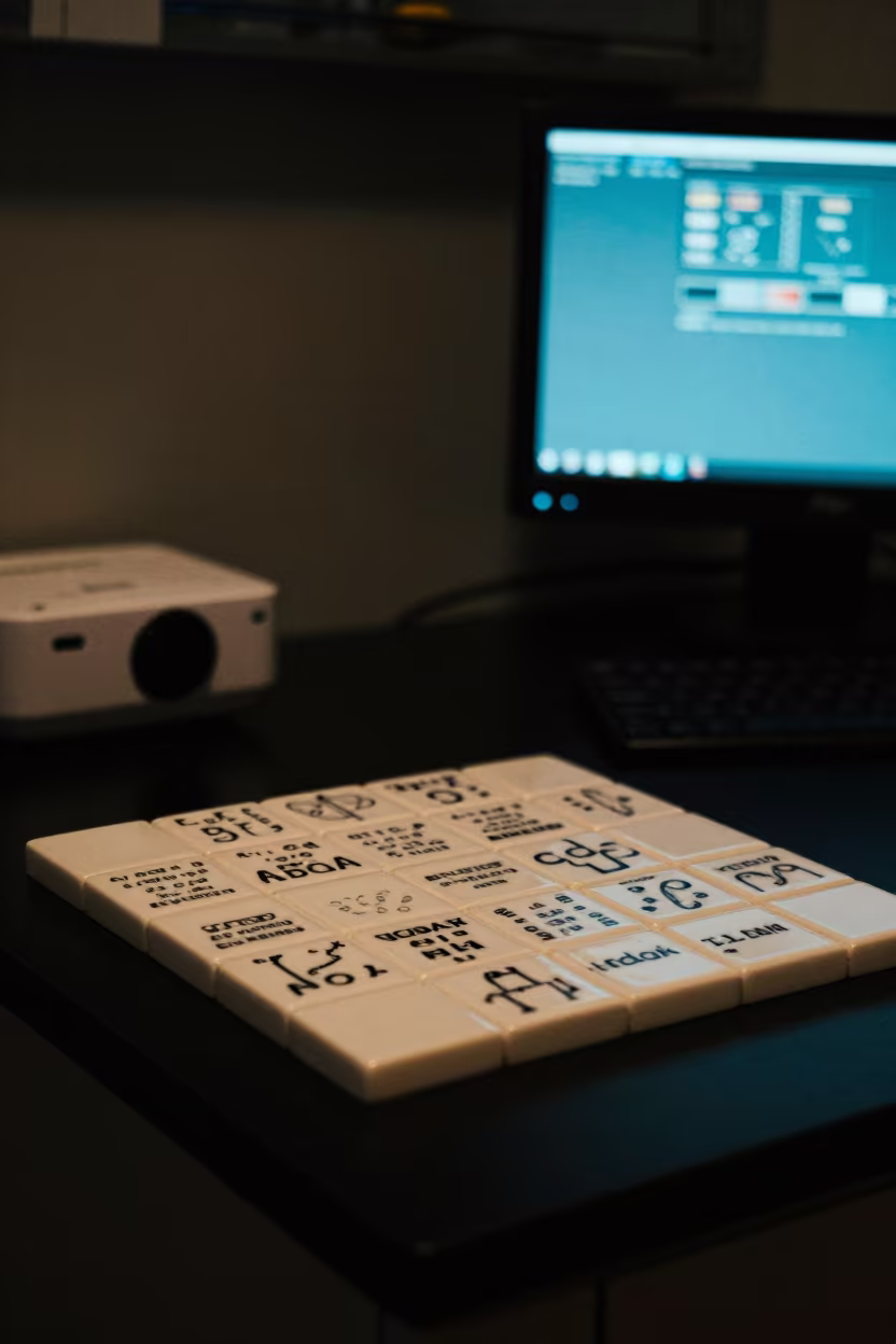 Porcelain Pill Tile at Nurse Station in at a nurse station under monitor glow in Brisbane