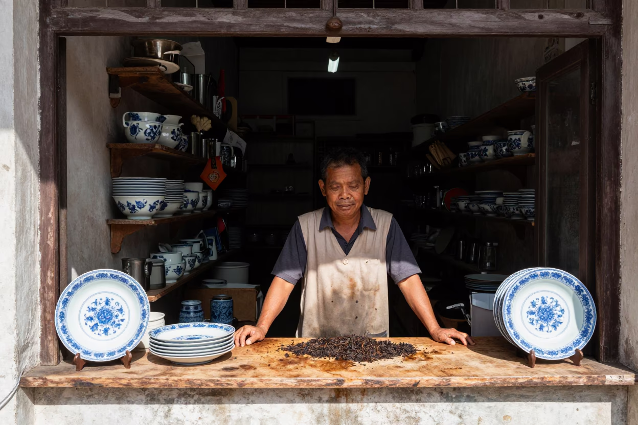 Porcelain Plate in George Town in in George Town, Malaysia