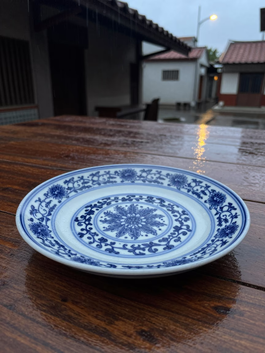 Porcelain Plate in Tainan in in Tainan, Taiwan