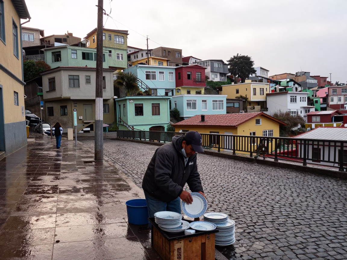 Porcelain Plate in Valparaiso in in Valparaiso, Chile