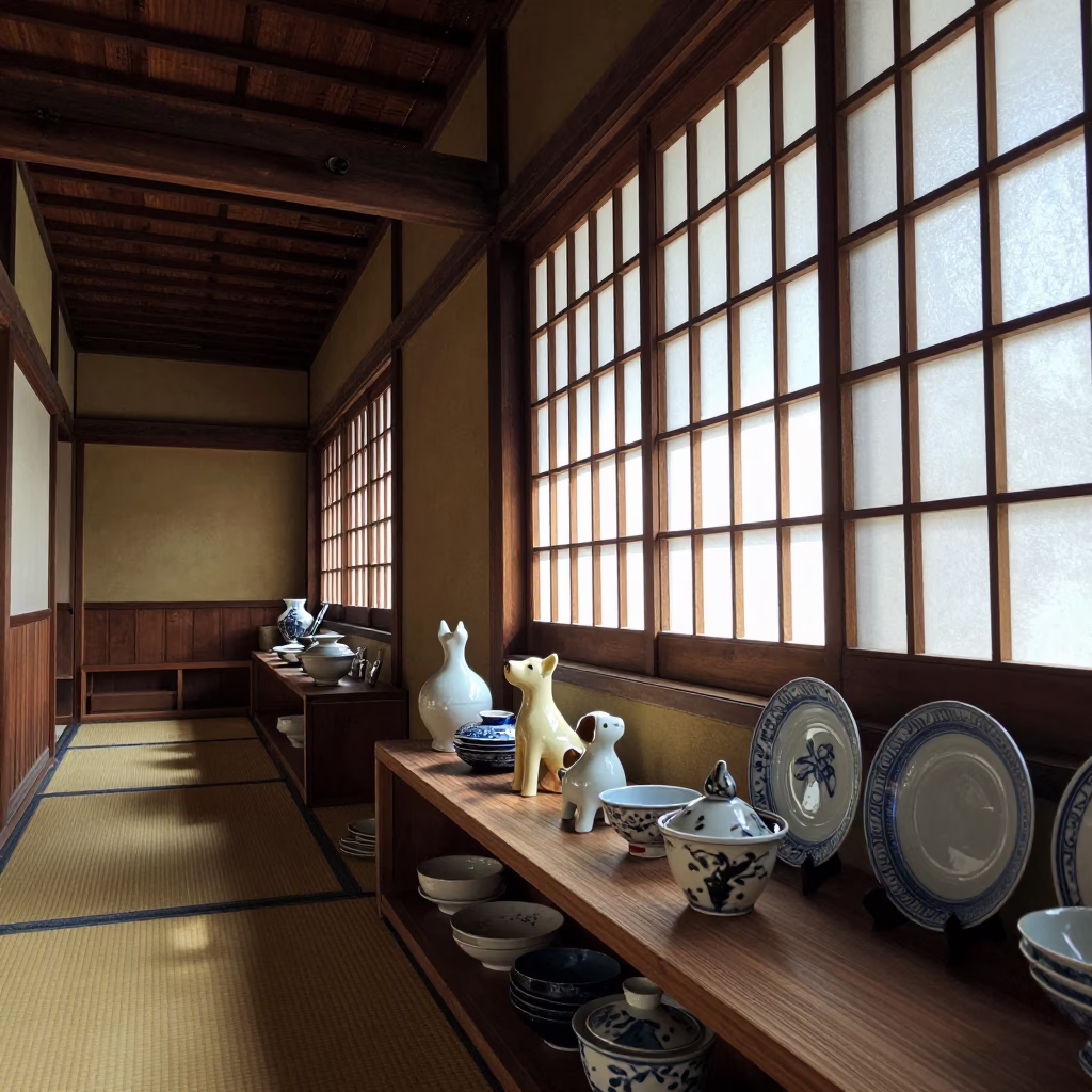 Porcelain Plates in Kyoto in in Kyoto, Japan