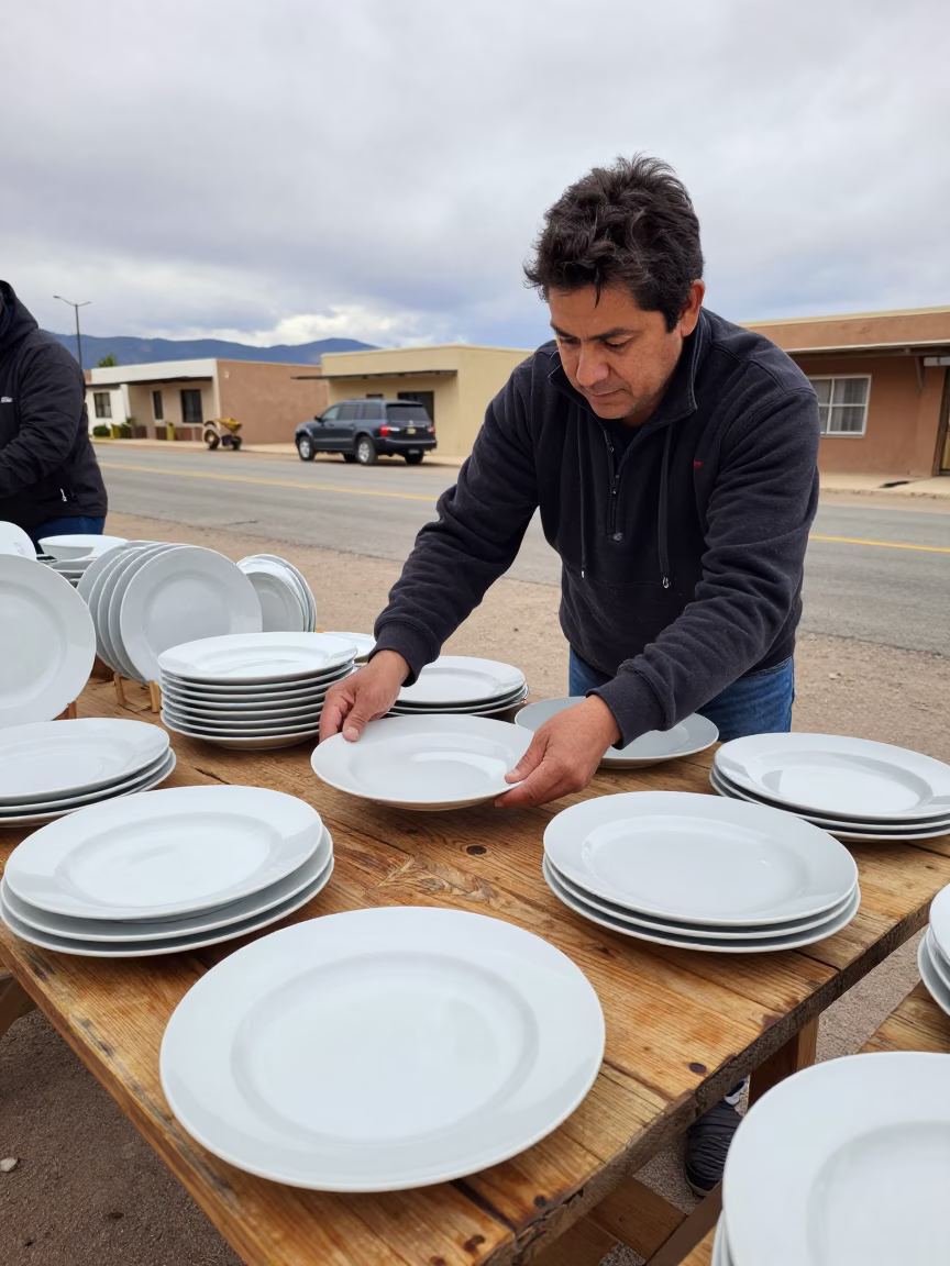 Porcelain Plates in Santa Fe in in Santa Fe, New Mexico, United States