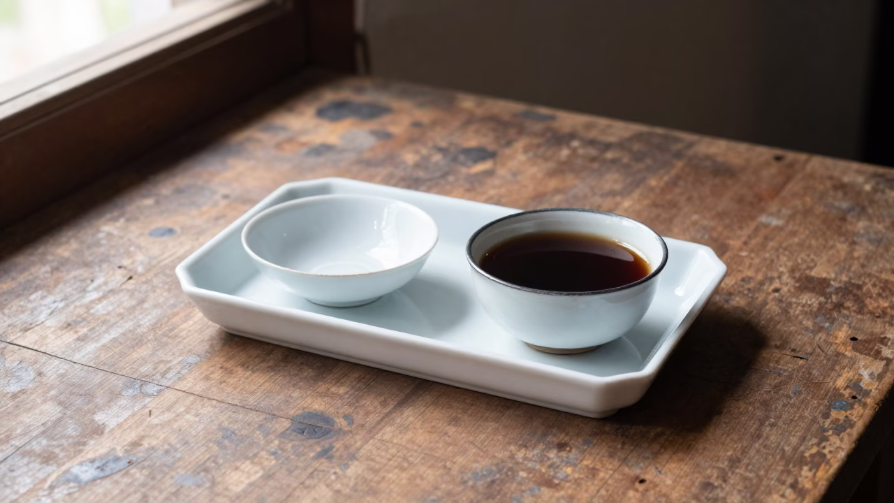 Porcelain Tea Tray in Yogyakarta in in Yogyakarta, Indonesia