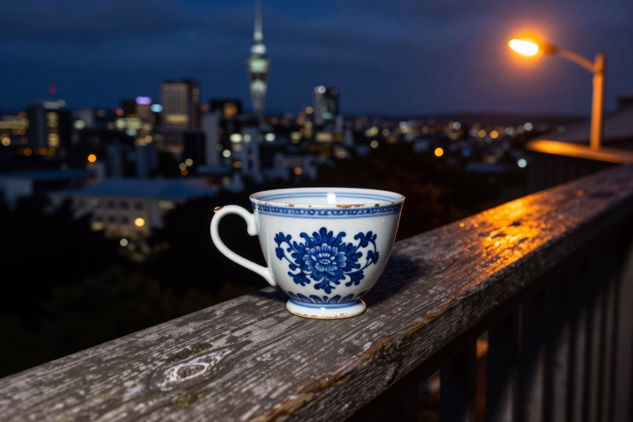 Porcelain Teacup in Auckland in in Auckland, New Zealand