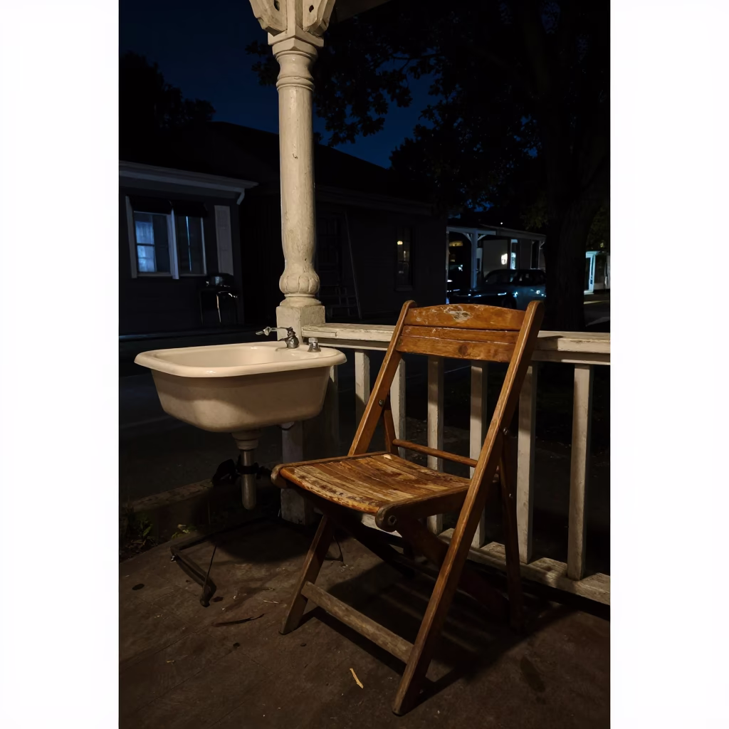 Porch Scene in Nashville at Deep In The Night Light in in Nashville, Tennessee, United States