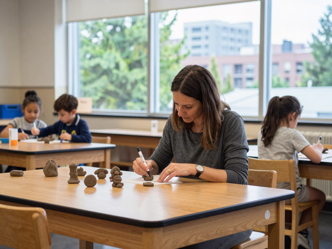 Portland Clay Models at Midday Light in in Portland, Oregon, United States