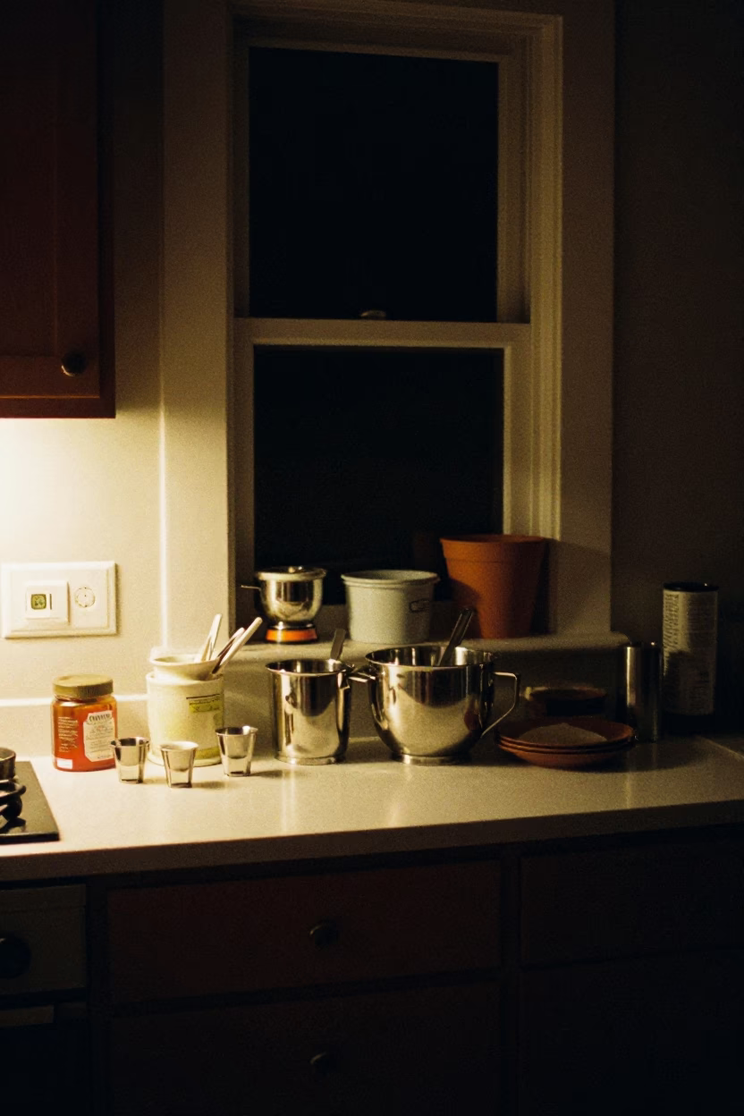 Portland Kitchen Counter at Deep In The Night Light in in Portland, Oregon, United States