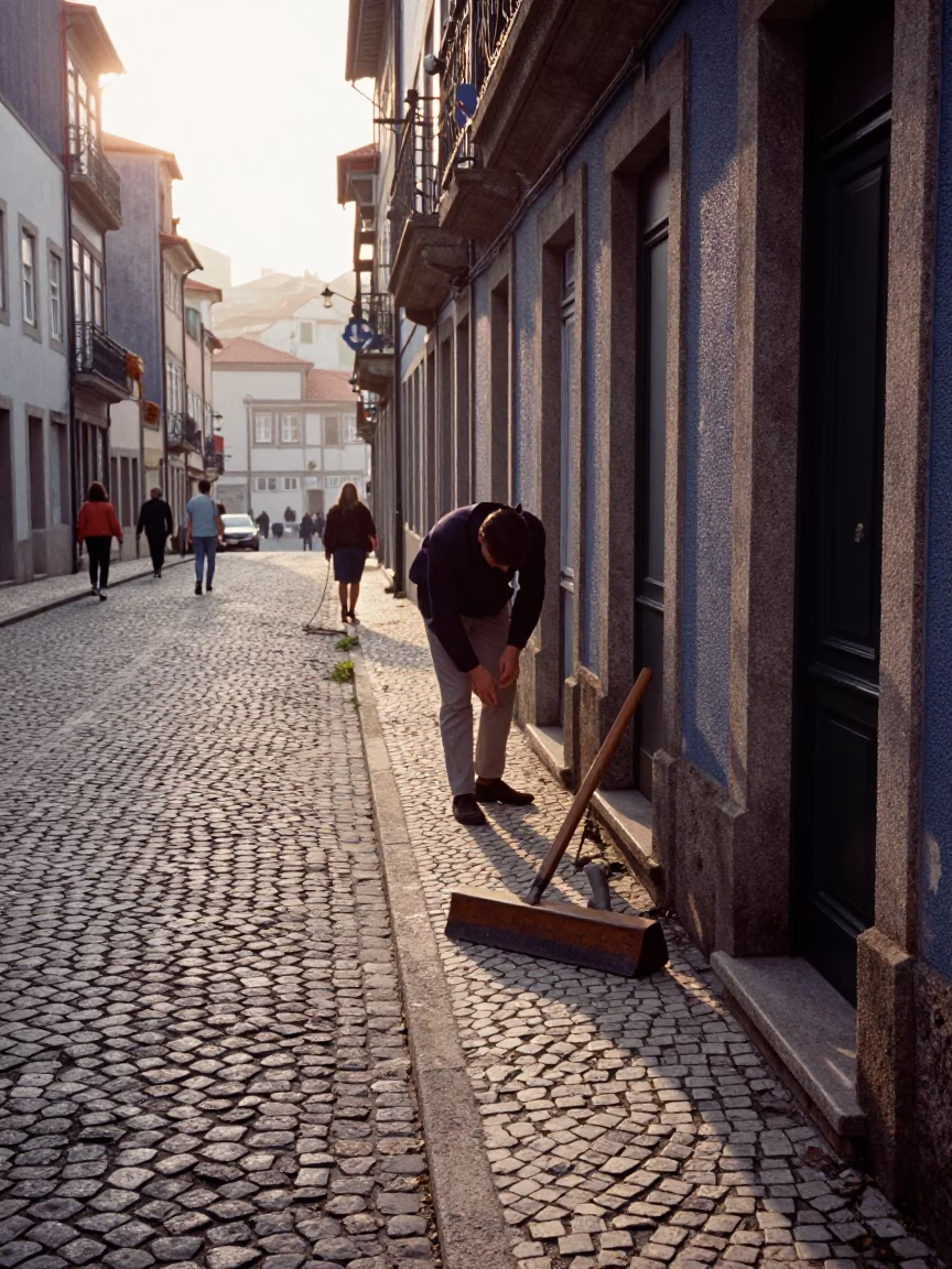Porto Early Morning at The Early Morning Light in in Porto, Portugal