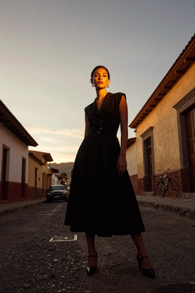 Portrait Sunset at Sunset Light in La Paz in in La Paz, Bolivia
