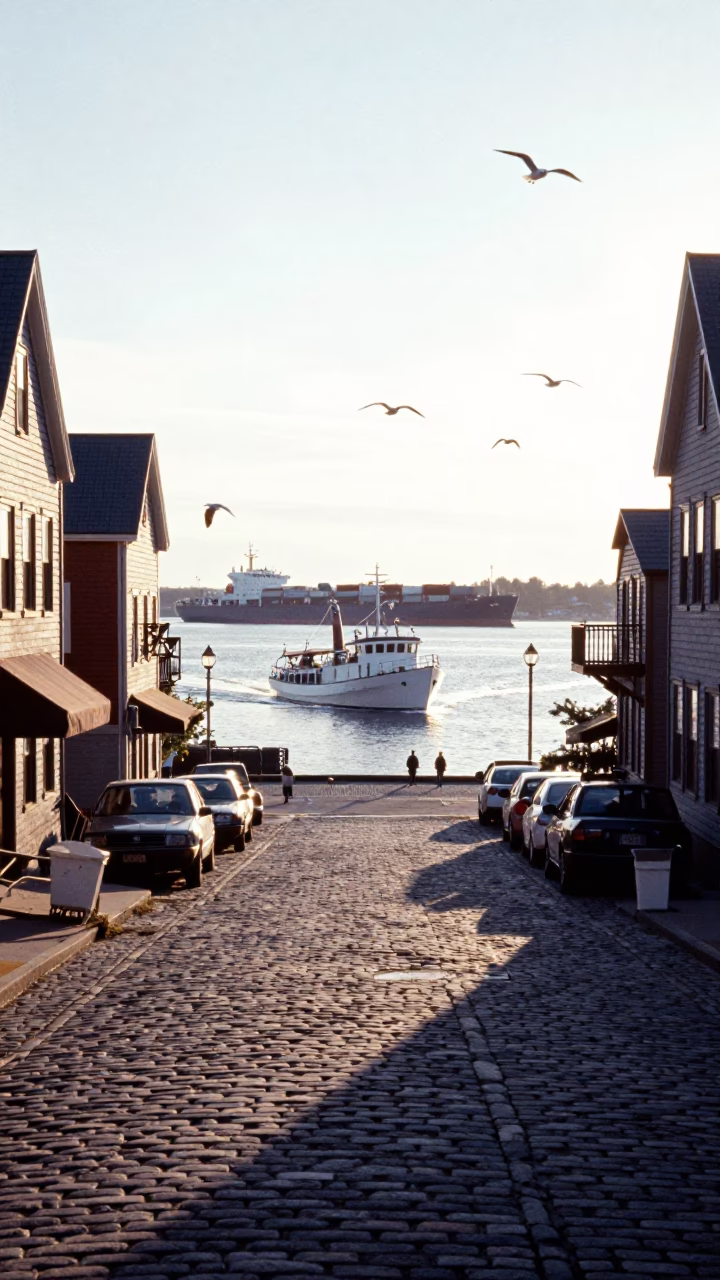 Post Sunrise just after sunrise in Halifax in in Halifax, Nova Scotia, Canada