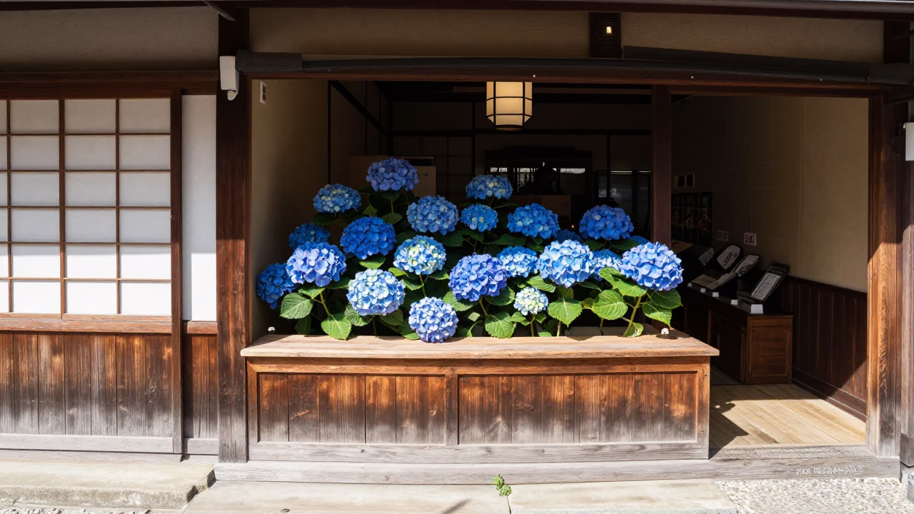 Postcards in Kyoto at Flat Noon Light in in Kyoto, Japan
