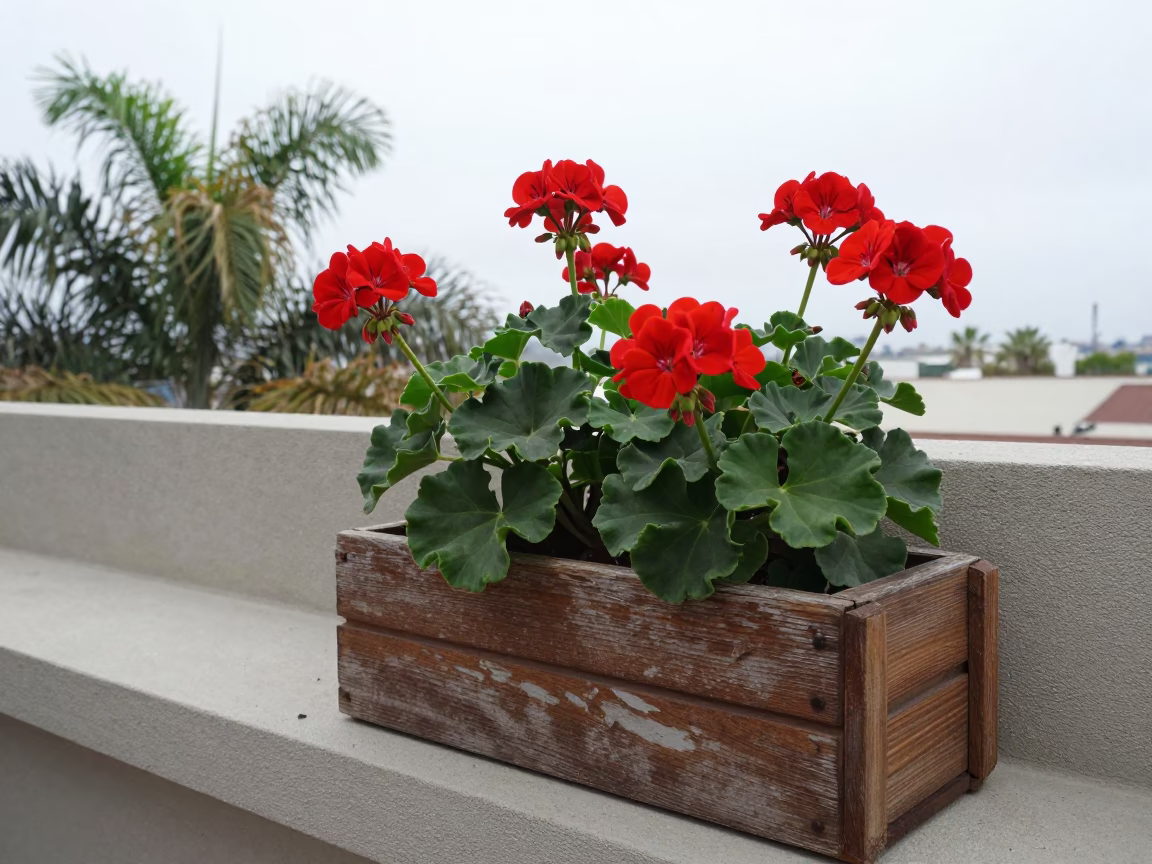 Potted Geraniums in Los Angeles in in Los Angeles, United States