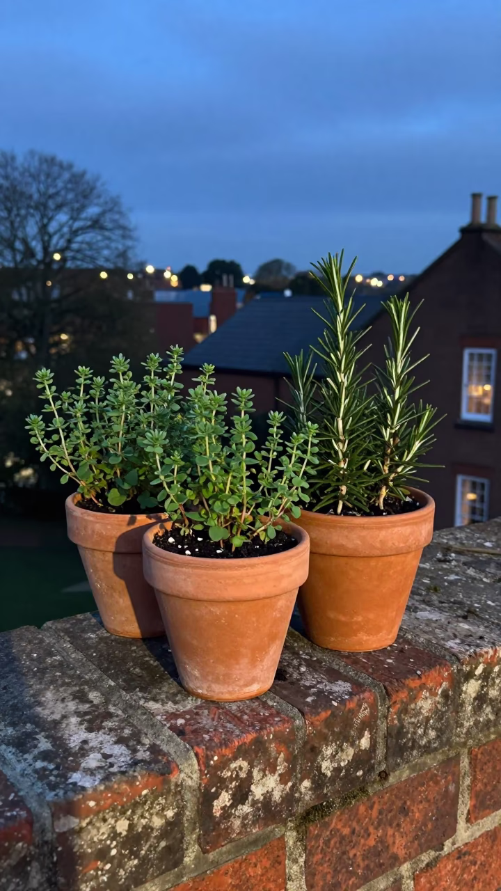 Potted Herbs in Bristol in in Bristol, United Kingdom
