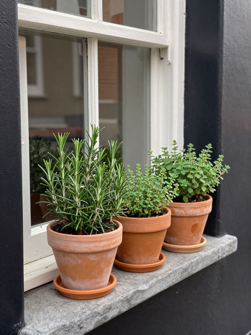 Potted Herbs in Dublin in in Dublin, Ireland