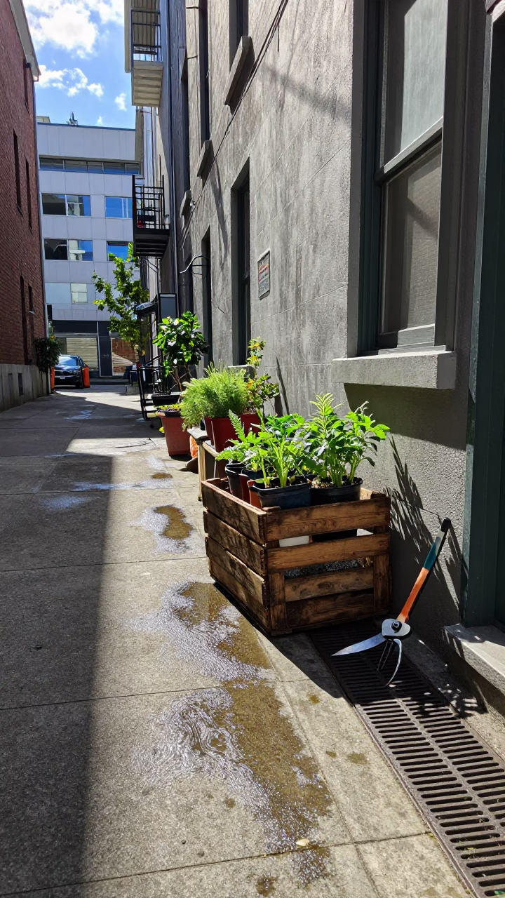 Potted Herbs in Vancouver in in Vancouver, British Columbia, Canada