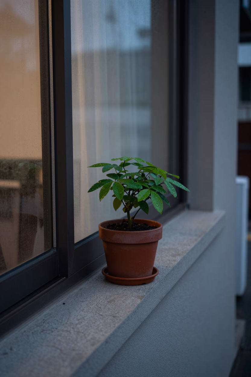 Potted Houseplant in Seoul in in Seoul, South Korea