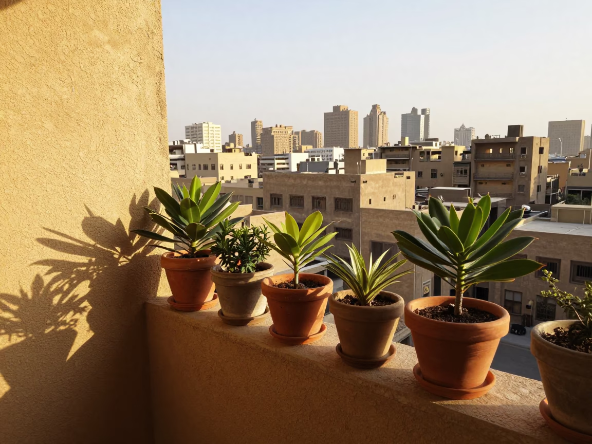 Potted Houseplants in Cairo in in Cairo, Egypt