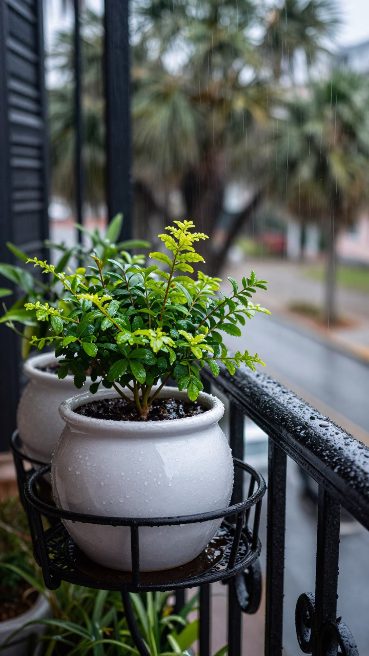 Potted Plant in Charleston in in Charleston, South Carolina, United States