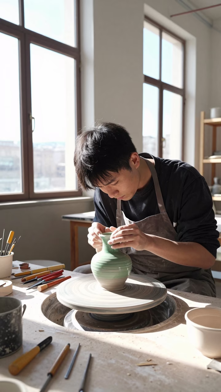 Potter Working in Bilbao in in Bilbao, Spain