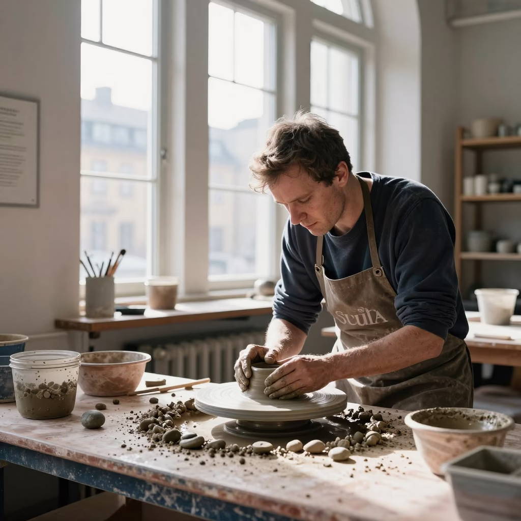 Potter Working in Copenhagen in in Copenhagen, Denmark