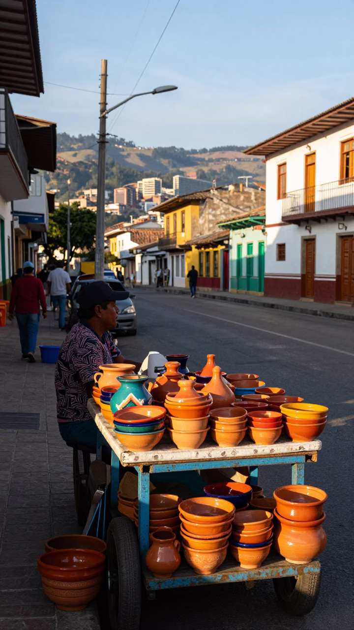 Pottery Display in Medellin in in Medellin, Colombia