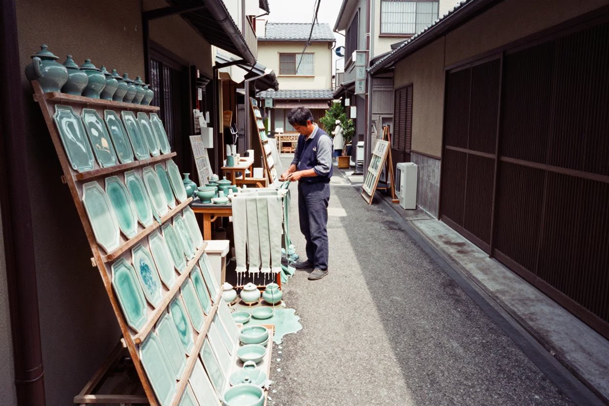 Pottery Display in Osaka in in Osaka, Japan