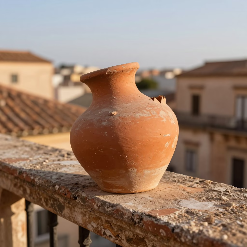 Pottery Shard in Palermo in in Palermo, Italy