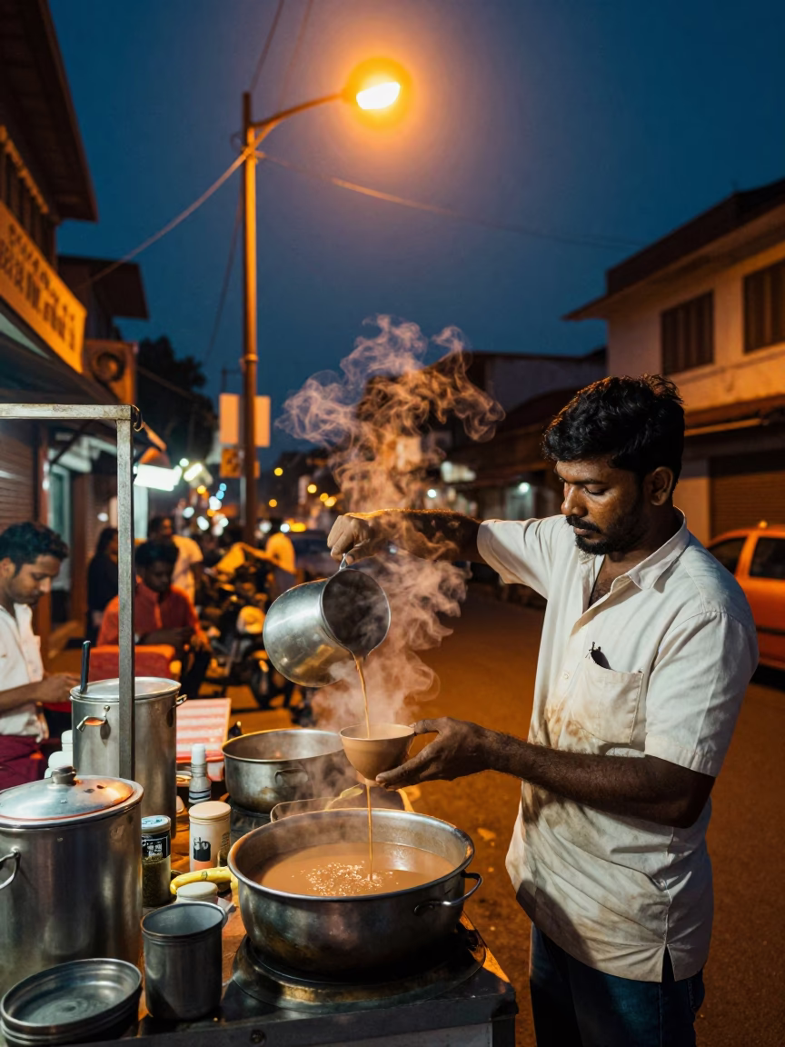 Pouring Chai in Kochi in in Kochi, India