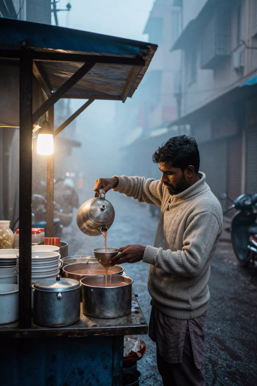 Pouring Chai in Mumbai in in Mumbai, India