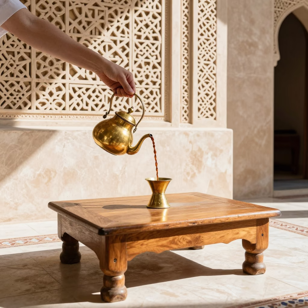 Pouring Coffee in Muscat in in Muscat, Oman