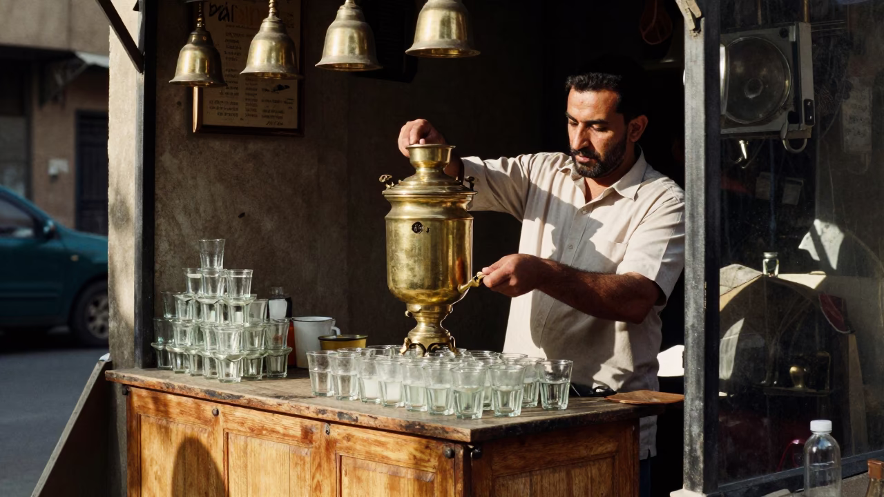 Pouring Drink in Cairo in in Cairo, Egypt