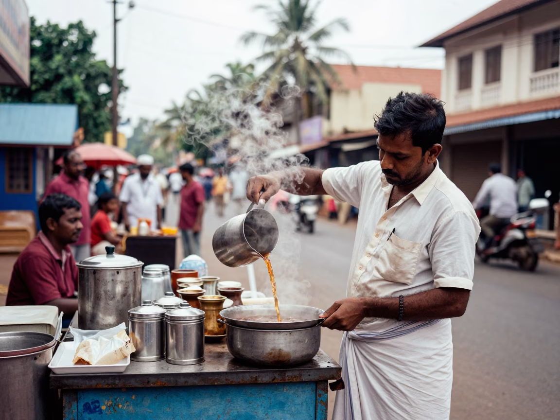 Pouring Drink in Kochi in in Kochi, India