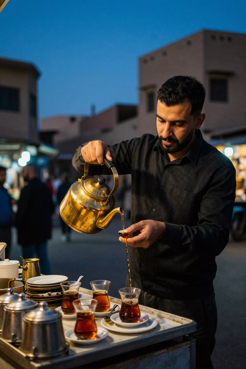 Pouring Tea in Cairo in in Cairo, Egypt
