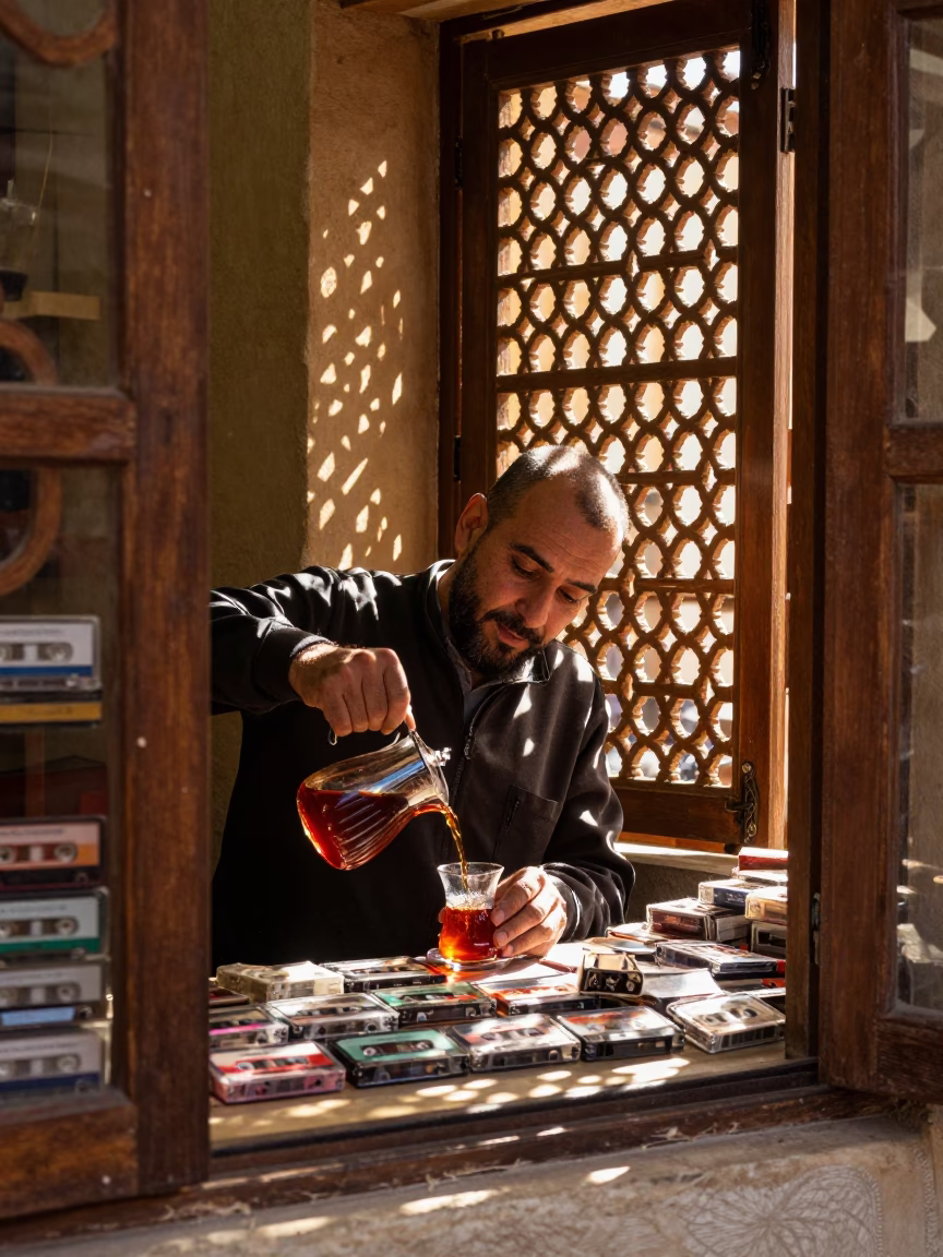 Pouring Tea in Fez in in Fez, Morocco