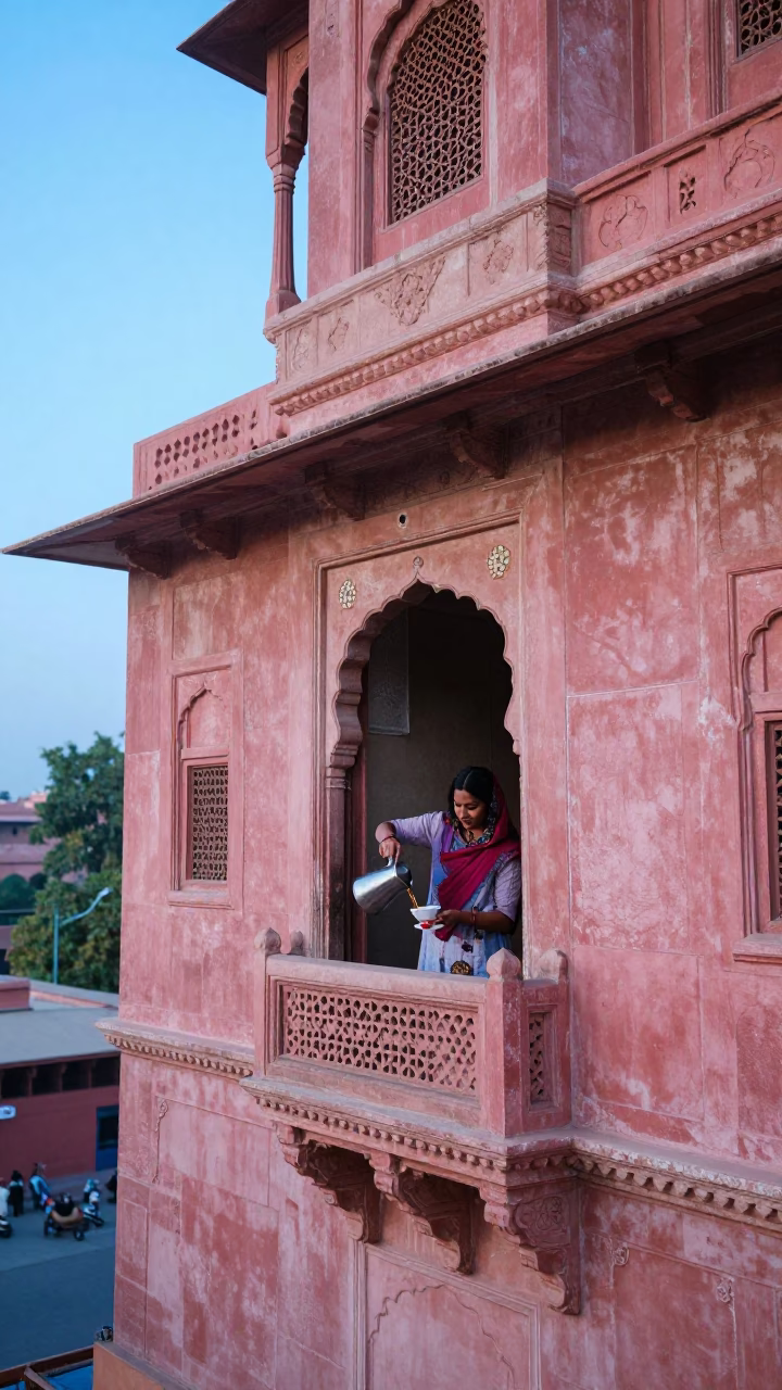 Pouring Tea in Jaipur in in Jaipur, India