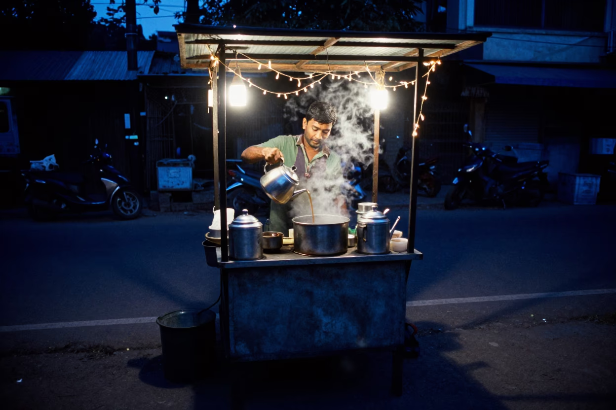 Pouring Tea in Kolkata in in Kolkata, India