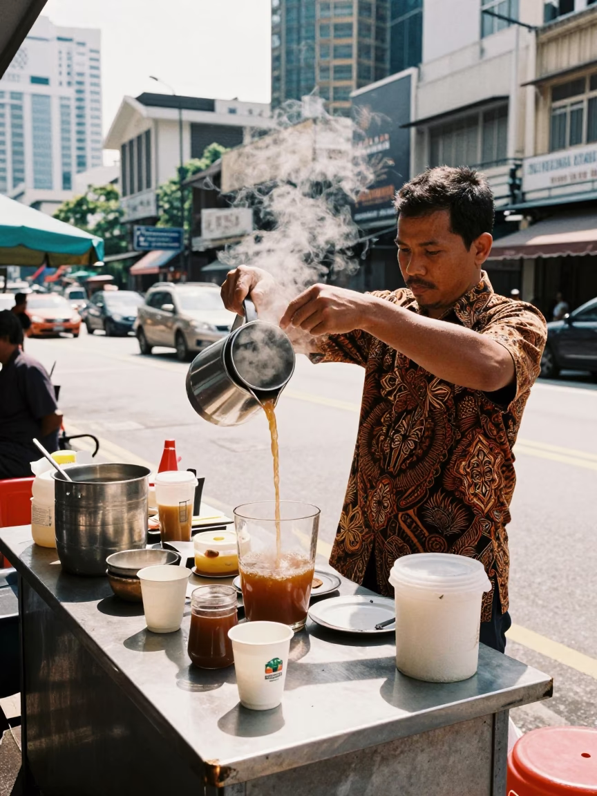 Pouring Tea in Kuala Lumpur in in Kuala Lumpur, Malaysia