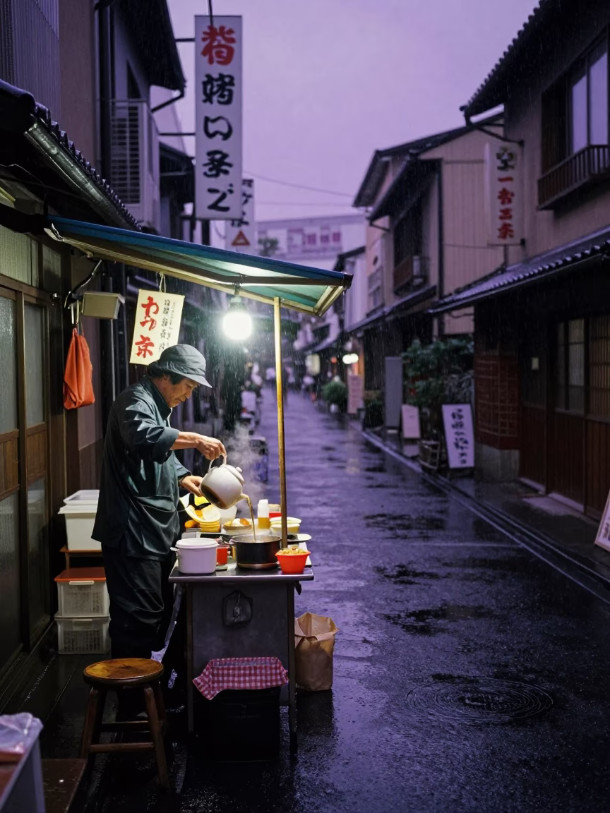 Pouring Tea in Osaka in in Osaka, Japan