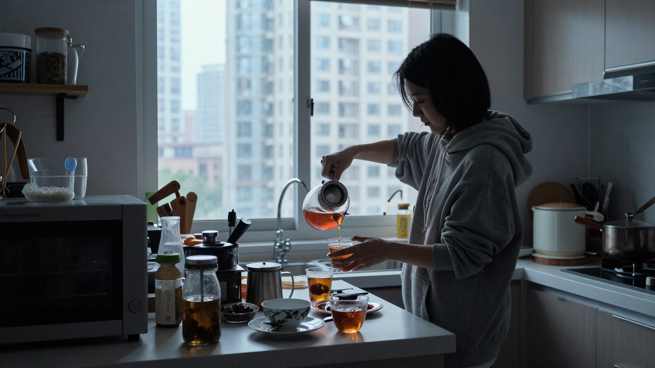 Pouring Tea in Shanghai in in Shanghai, China