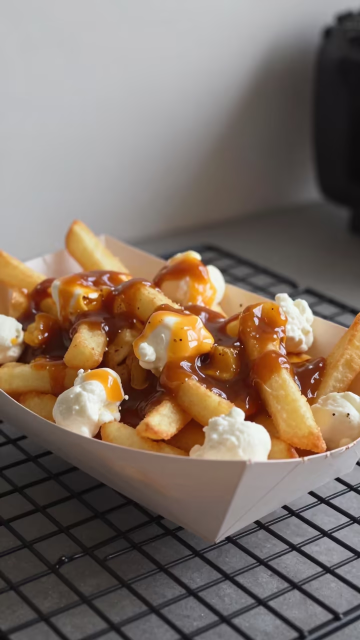Poutine Boat on Bakery Rack Bhubaneswar in on a bakery cooling rack in Bhubaneswar