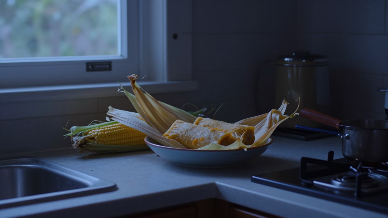 Pre-dawn Austin Texas Kitchen Counter Still Life with Breakfast Items in in Austin, Texas, United States