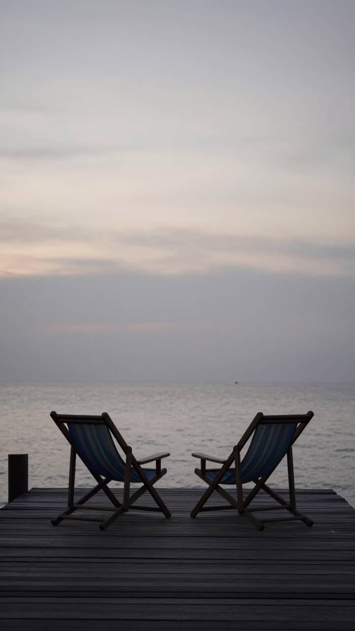 Pre-dawn Quiet in Phuket at Sunrise Light in in Phuket, Thailand