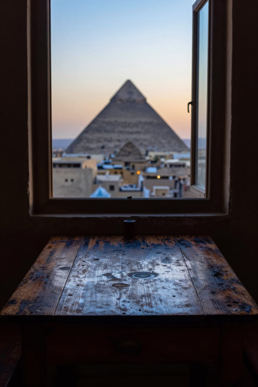 Pre Sunrise in Cairo at The Still Hours Before Dawn Light in in Cairo, Egypt