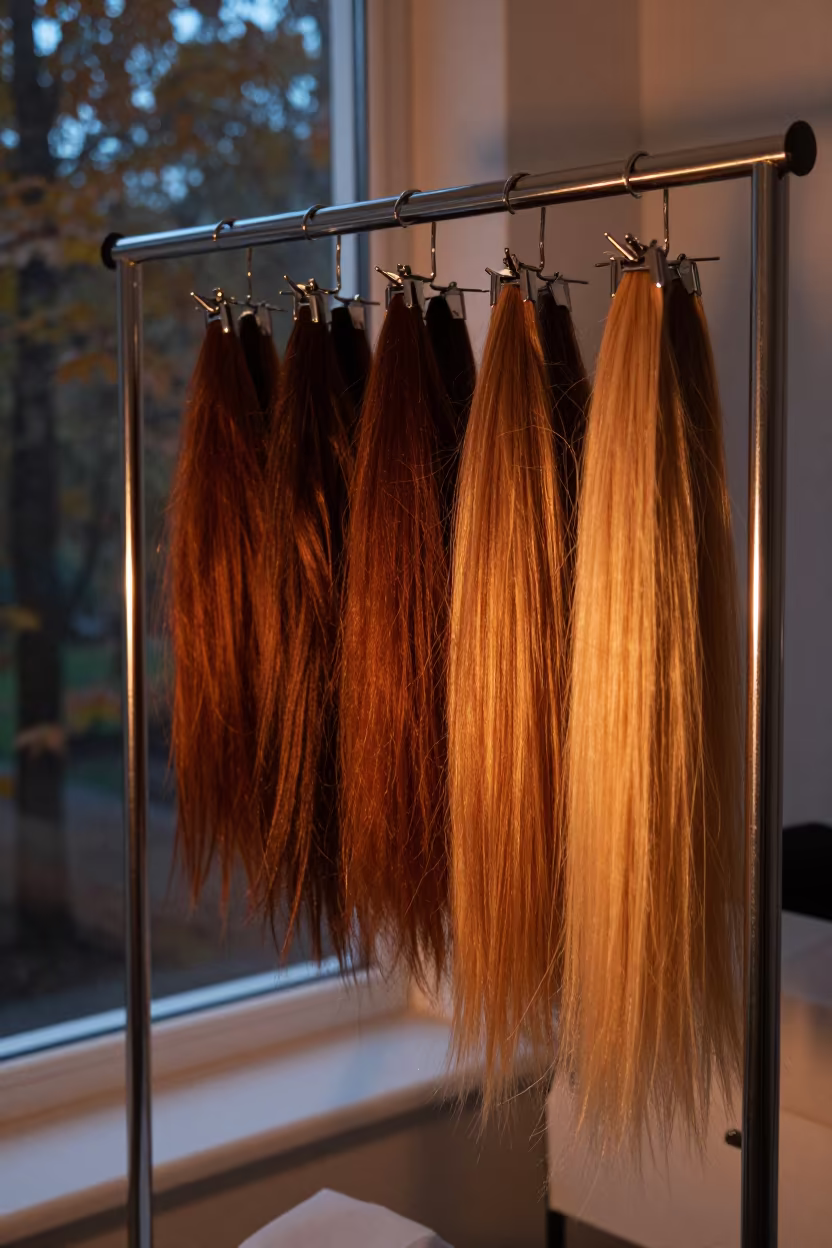 Predawn Beauty Reset Extension Hanger in Firelight in inside a skincare treatment room near Palma Soriano