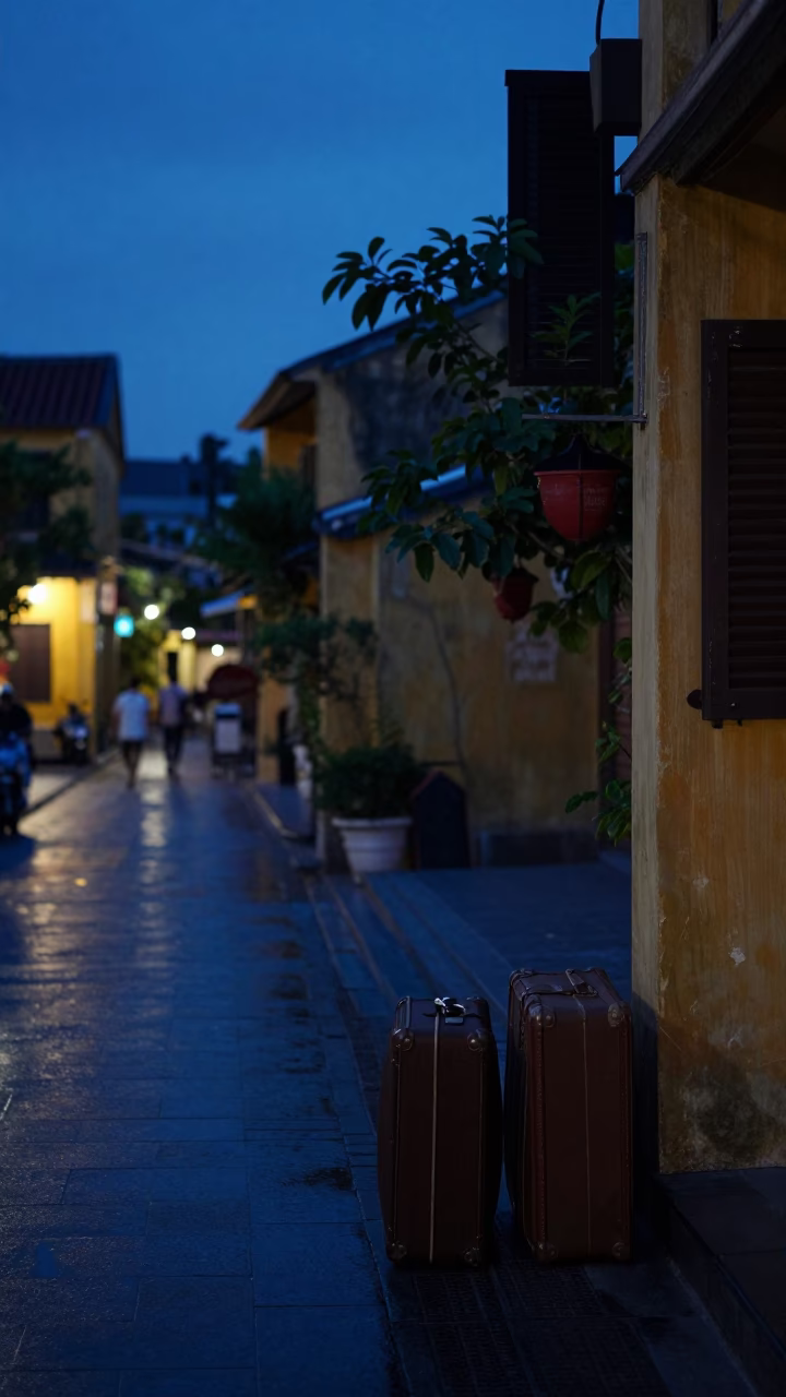 Predawn Darkness at The Predawn Darkness Light in Hoi An in in Hoi An, Vietnam