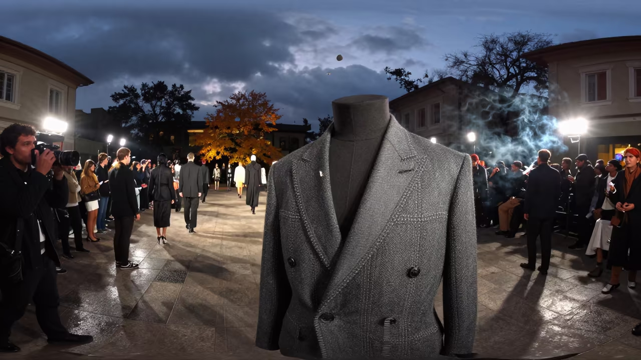 Predawn Fashion Rehearsal Chishtian Smoke Flashes in under runway rehearsal lights in Chishtian